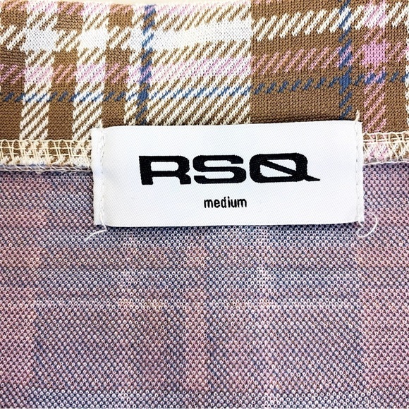 RSQ Plaid A Line Knit Skirt Size M - Picture 5 of 7